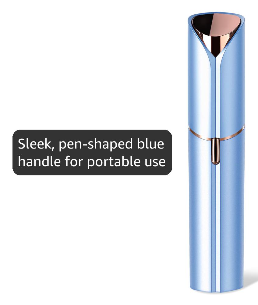 Facial Hair Remover for Women- as Seen on TV Painless Face Shaver -Mini Hair Remover, Electric Razor Shaver Portable Bikini Epilator for Lips, Chin, Armpit, Peach Fuzz, Fingers, Neck, Cheek(Blue)