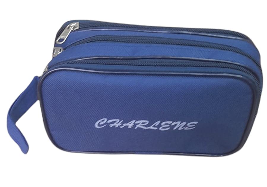psh Polyester Toiletry Bag Saving Kit Organizer Travel Shaving Pouch & Documents Bag Pack of 1 (Blue)-picture-6