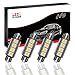 LEDKINGDOMUS 578 Led Bulb, 4Pcs 42mm 5050 4 SMD Festoon Led Bulbs White Color Canbus Error Free Interior Dome Map Lights 211, 212-2, 569-4SMD (White)