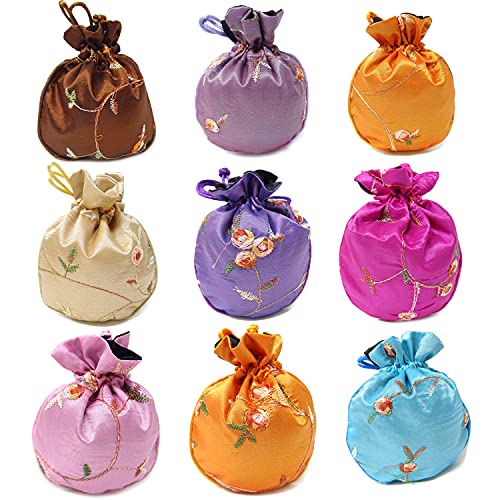 Bolsas de joyería Honbay de seda premium, saquitos de brocado para regalos selectos 2