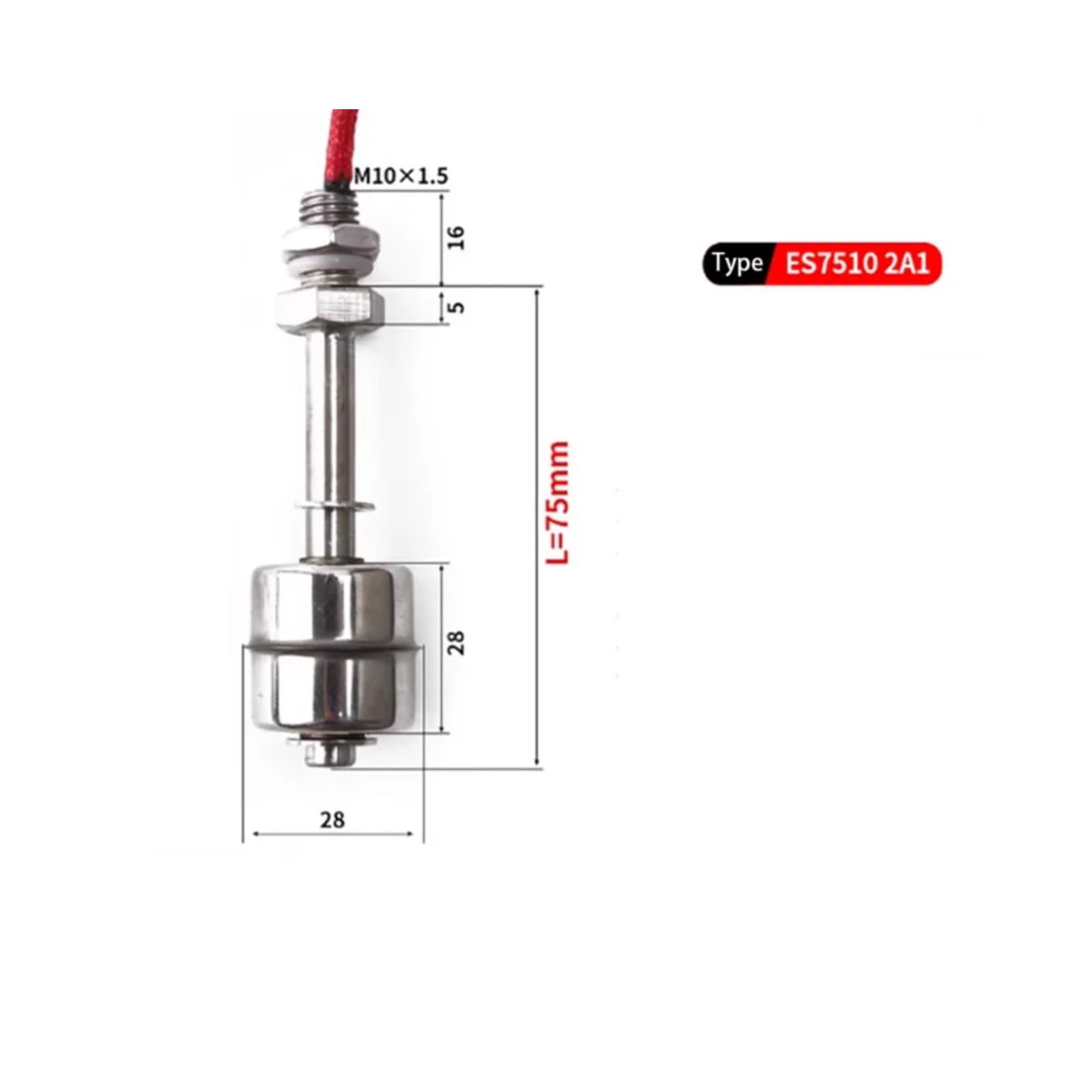 220V Interruttore a sfera galleggiante NO/NC Controller automatico(Length 75mm 220V)