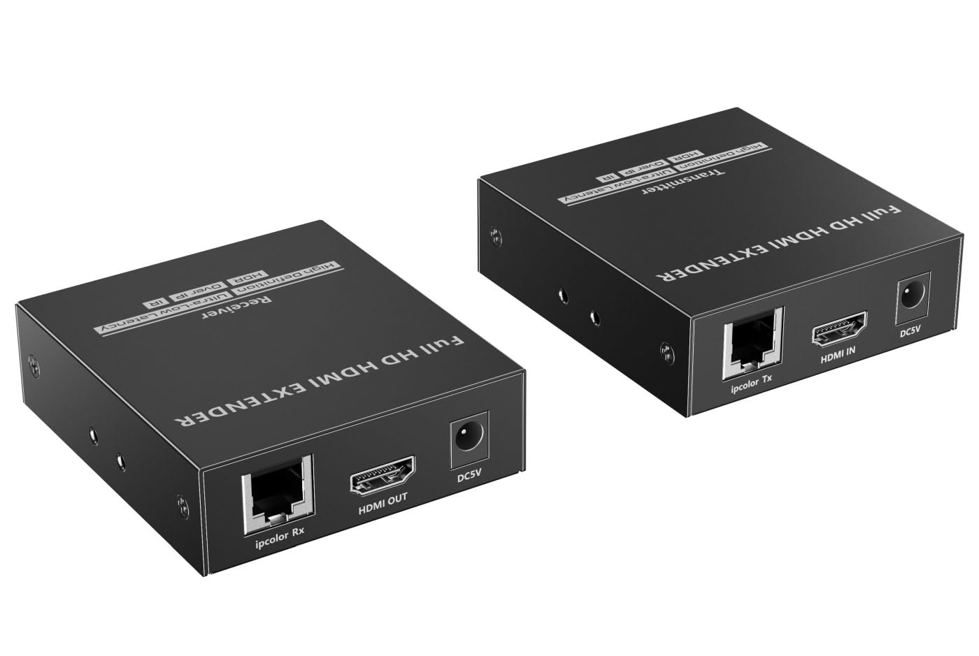 PremiumCord Extender HDMI Non Compresso Per 150 m su LAN, su IP, Full HD 1080p 60Hz, HDR10, HDCP 1.4, Trasmissione Ir, Custodia In Metallo