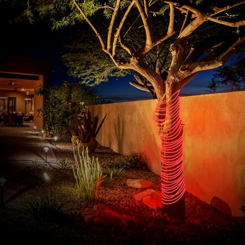 Image of wipro Garnet 50 mtr LED Strip Light| 96 LEDs /mtr |Red | IP65-Waterproof |Flexible Rope Light for Outdoor /Indoor Decoration for Diwali, Christmas|Strip for Balcony, False Ceiling|Pack of 1