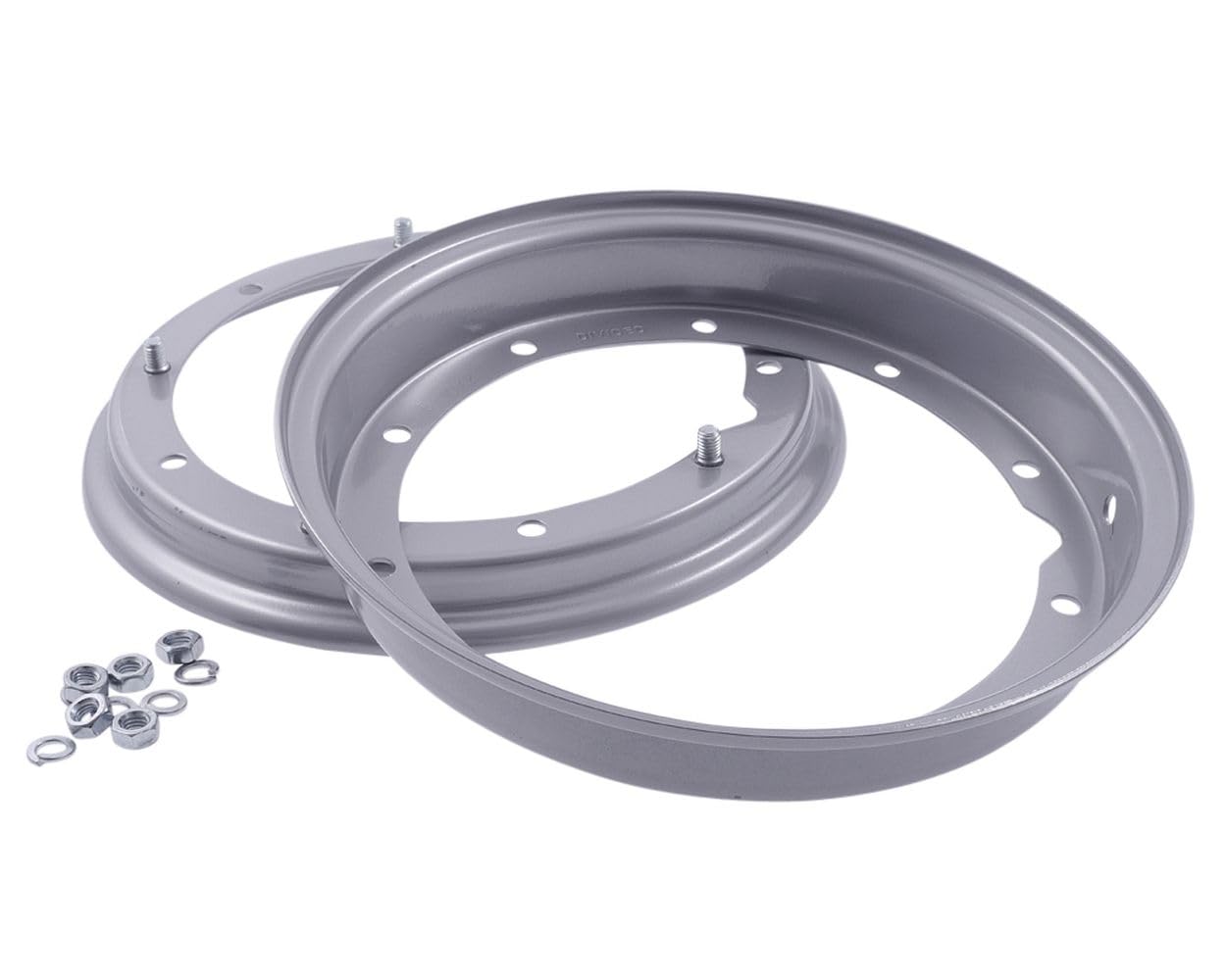 Jante SIP 2.10–10, ouvert, argent | Pour roue avant et arrière; compatible avec VESPA Elestart 50 V5X3T 2T AC, PX200 E 200 VSX1T, P80X/PX80 E 80 V8X1T, PK 50 XL2