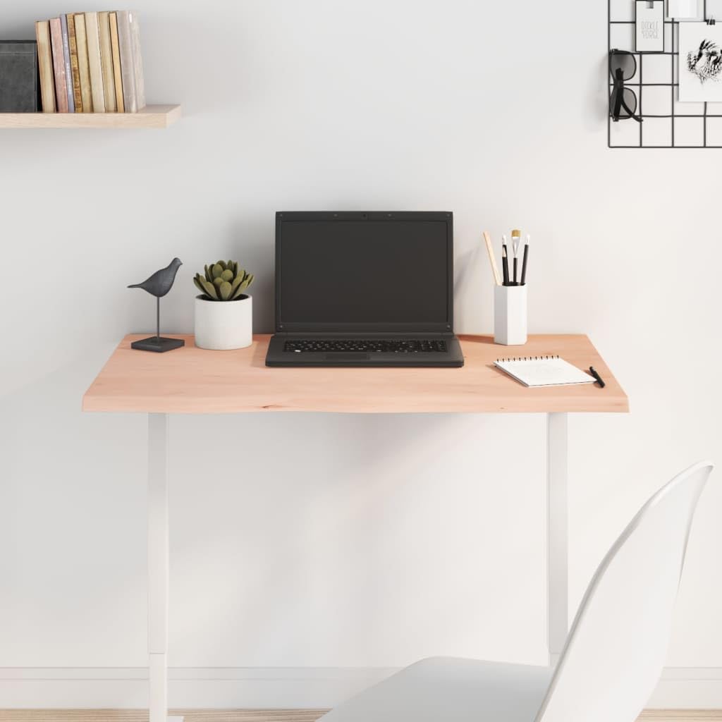 vidaXL Tablero de Mesa, Superficie de Estantería, Tablero de Bricolaje de Repuesto, Superficie de Mesa de Comedor, Madera Maciza de Roble sin Tratar