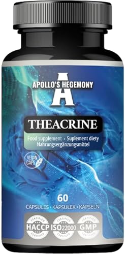 Theacrine 125 mg - 60 veganska kapslar - Naturlig alkaloid från te för förbättrad fokus och energi - 2 månaders leverans - Kosttillskott från Apollo's Hegemony