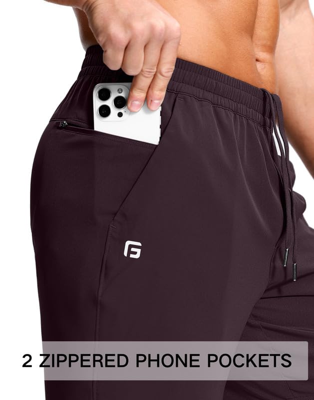 Image of GGJ Men's Lightweight Athletic Shorts with 2 Zipper Pockets 7 inch /9 inch /5 inch Gym Workout Running Quick Dry Tennis Shorts for Men