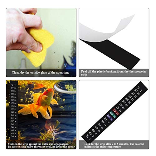 Jansamn Brewing Thermometer Strip Adhesive Strip Thermometer Aquarium Thermometer Sticker Thermometer Sticker for Fish… - Image 4