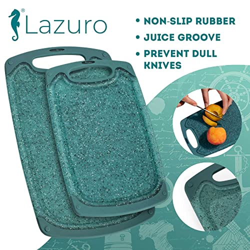 Plastic Cutting Boards & Utensil Set- Non-Slip Kitchen Chopping Board Juice Groove, Easy Grip Handle With Silicone Brush, Spatula And Cooking Tongs For Nonstick Cookware. Dishwasher Safe. Bpa Free #TOP2