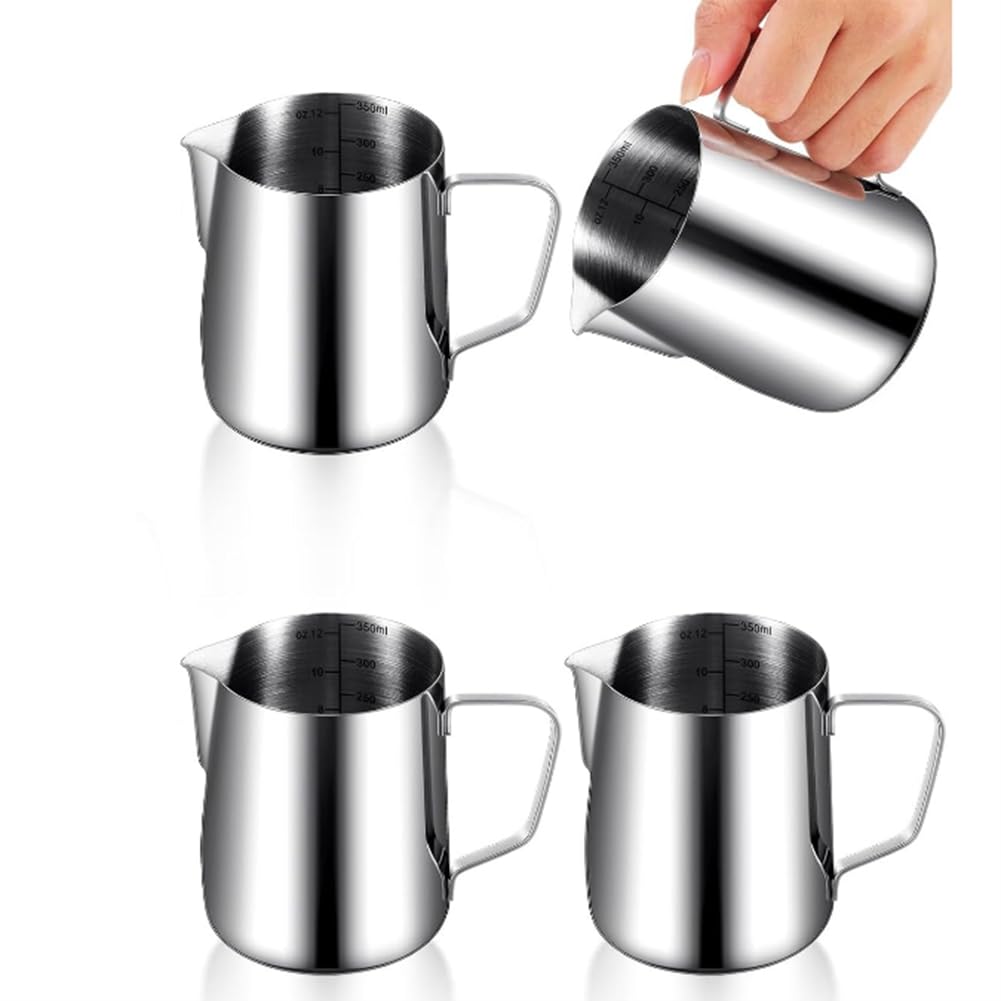 Tasse à mousser en acier inoxydable 304 durable pour les amateurs de latte art