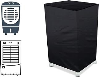 The Furnishing Tree Air Cooler Cover compatible for Havells Fresco i 24 Ltr Medium Tower Cooler, Ployester, Black Price In India