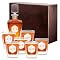 Maverton Ensemble à whisky pour homme - Motif géométrique - Décanteur et 2/4 / 6 verres gravés - Set élégant pour lui - Ensemble à whisky avec personnalisation - Carafe et verres uniques - Chiffre