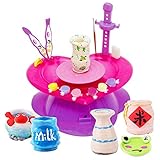 ★ Kit para principiantes: el kit está hecho de plástico de alta calidad, respetuoso con el medio ambiente, no tóxico y duradero. Esta es una rueda de alfarería para que los niños hagan todo el proceso lleno de diversión.