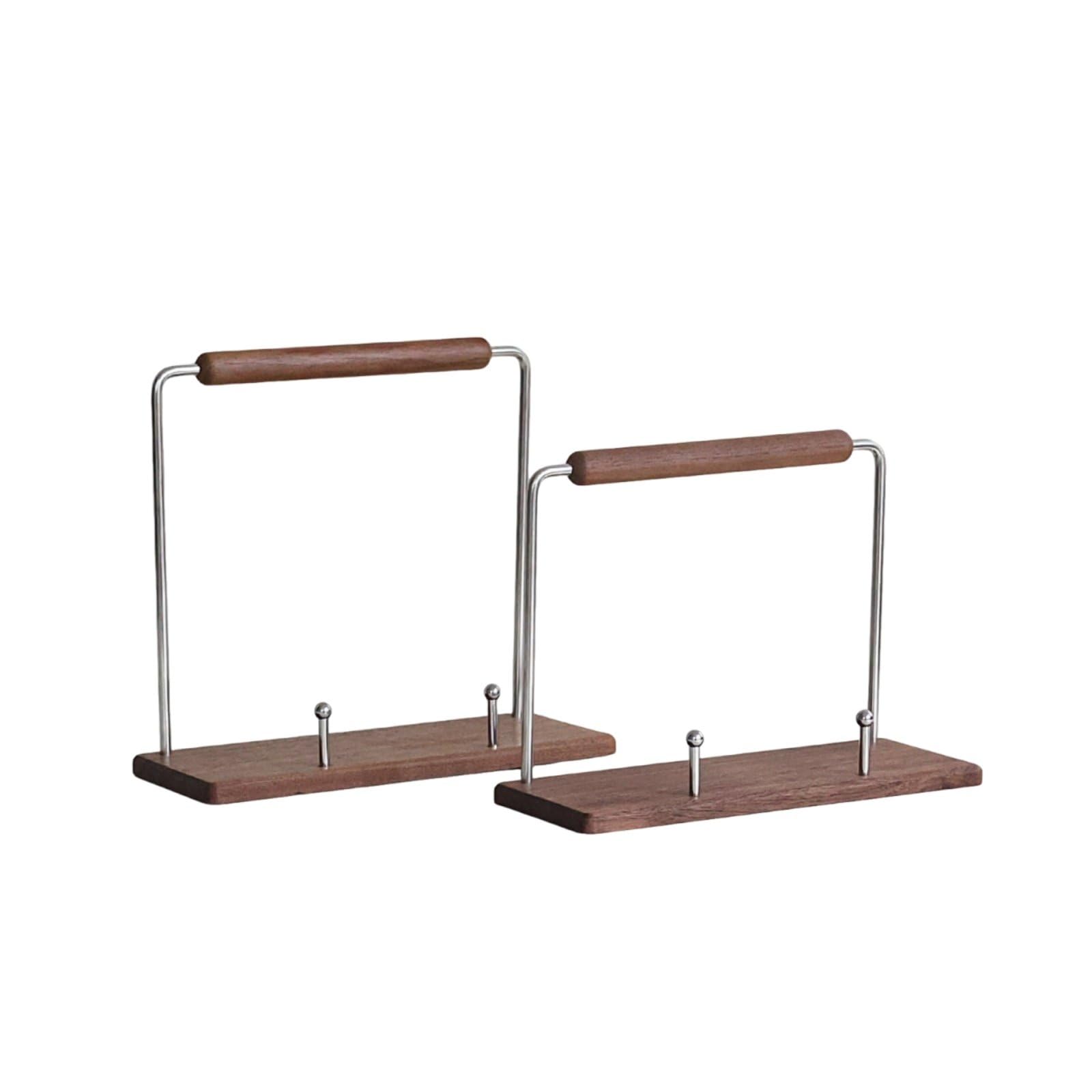 Vinyl Album Stand Solid Wood Vinyl Album Holder Walnut Finish Photo Holder Designed for Desk, Living Room, 2-piece Set-image-39