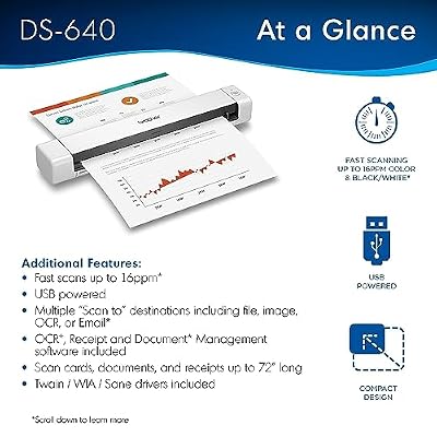 Brother DS-640 Compact Mobile Document Scanner, (Model: DS640)
