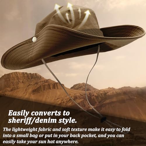 Favuit Sonnenhut, Boonie Hut Herren Damen Buschhut Breite Krempe Outdoor Hat UV Schutz Sonnenschutz Faltbar Wanderhut Fischerhut Gartenhut Anglerhut Buschhüte