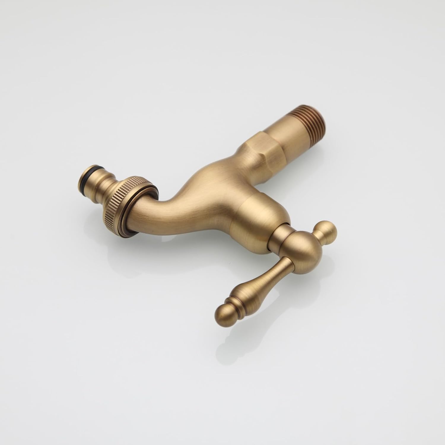 Antique Brass Garden Hose Faucet Wall Mounted Outdoor Water Tap