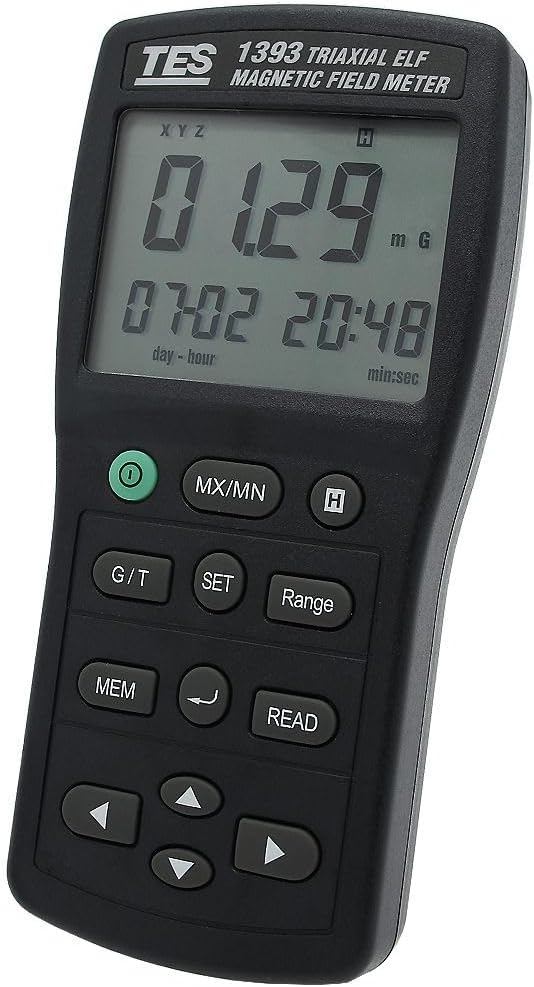 TES 1393 ElectroMagnetic Field Tester/Magnetic Field Gauss Meter/Electromagnetic Radiation Detector (Low Frequency 30Hz ~ 2KHz)