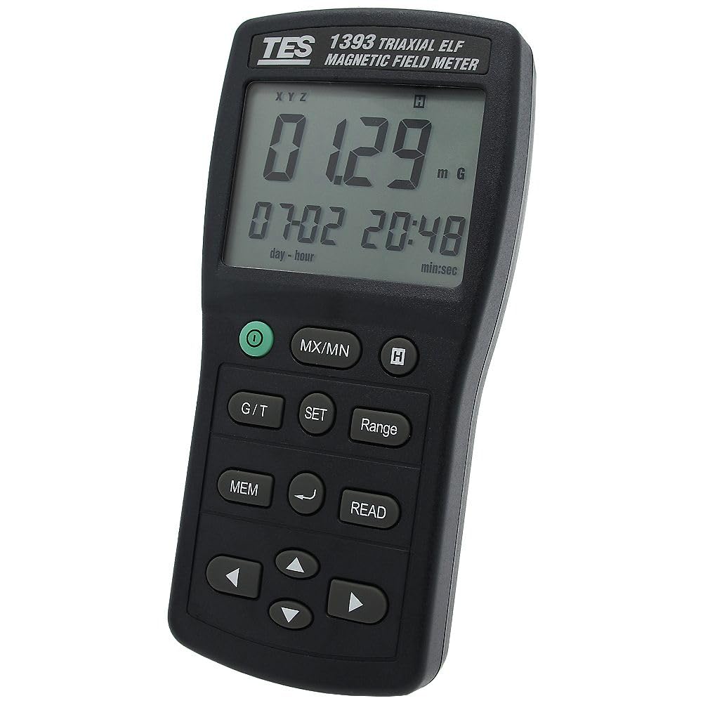 TES 1393 ElectroMagnetic Field Tester/Magnetic Field Gauss Meter/Electromagnetic Radiation Detector (Low Frequency 30Hz ~ 2KHz)