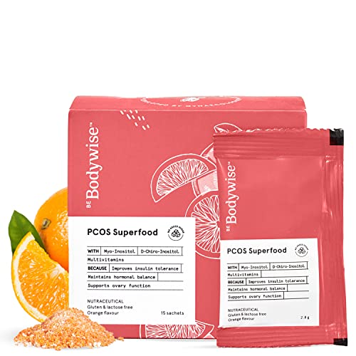 Image of Be Bodywise PCOS Superfood Powder for Women | Manages Irregular Periods & Hormonal Imbalance | With Inositol & Multivitamins | 100% Vegetarian, Sugar free Orange Flavor | 15 Sachets