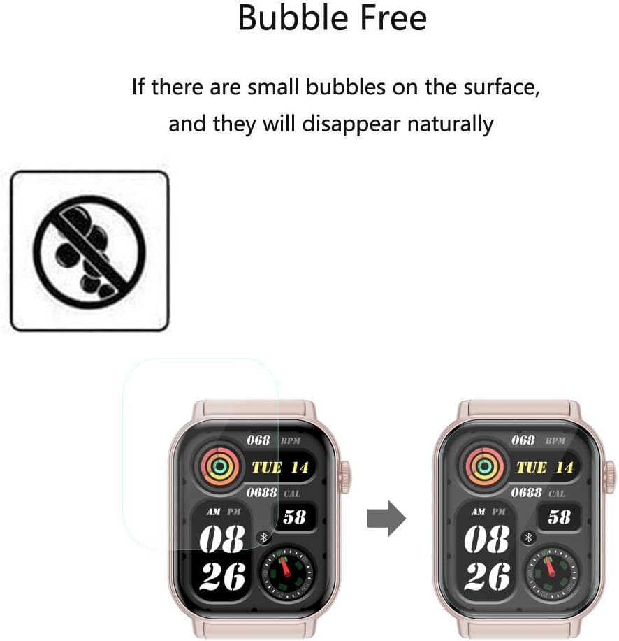 for AT&T amiGO Jr. Watch 2 Screen Protector - [5 Pack] HD Clear Soft PET Film [Anti-Fingerprint] [Anti-Scratch] [Bubble Free], Compatible for QTLLBT Z10 Smartwatch