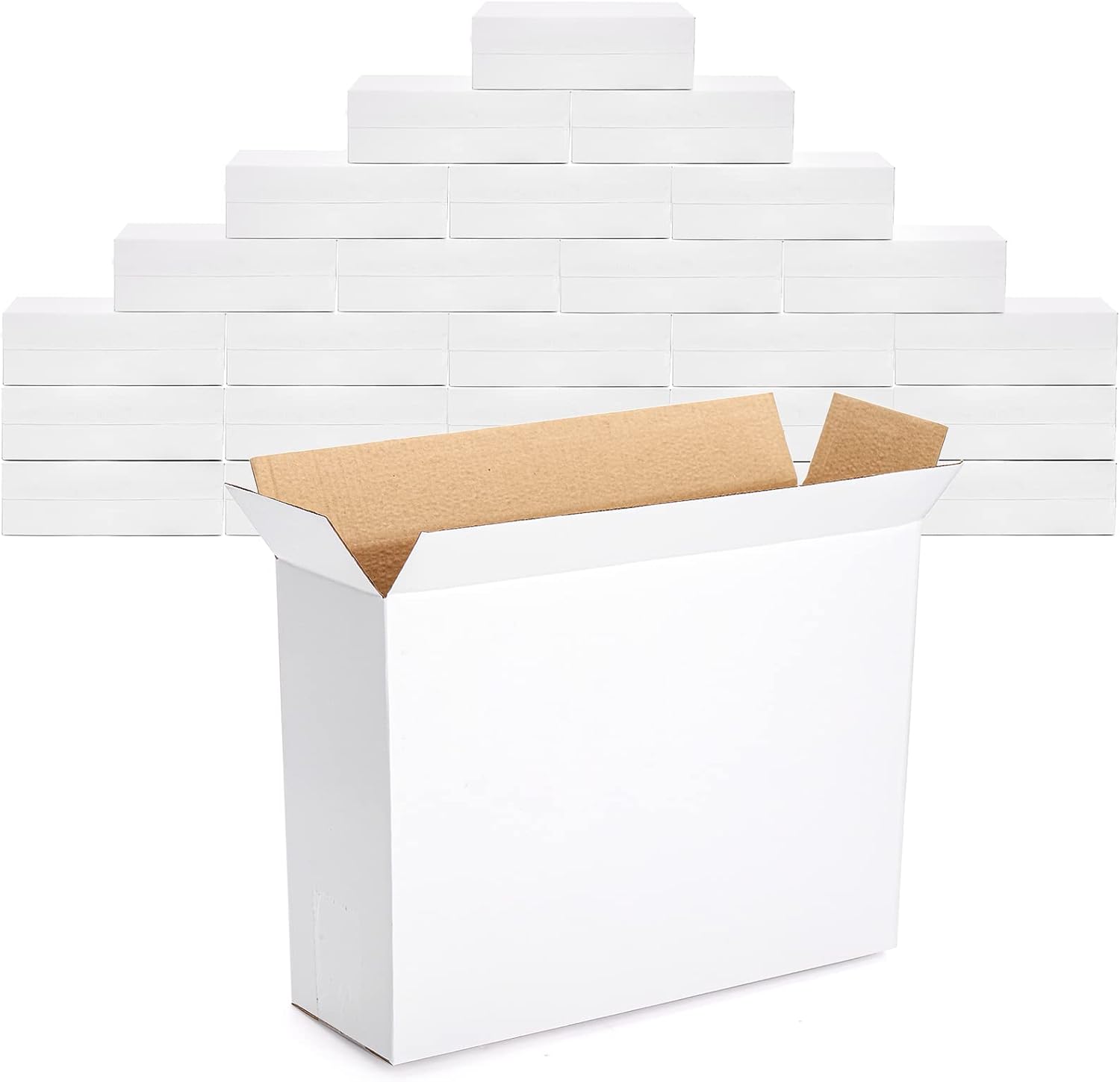 Peohud 30 Pack Shipping Boxes, 12 x 9 x 4 Inches White Cardboard Corrugated Boxes, Mailing Boxes for Small Business Packing Moving and Storage