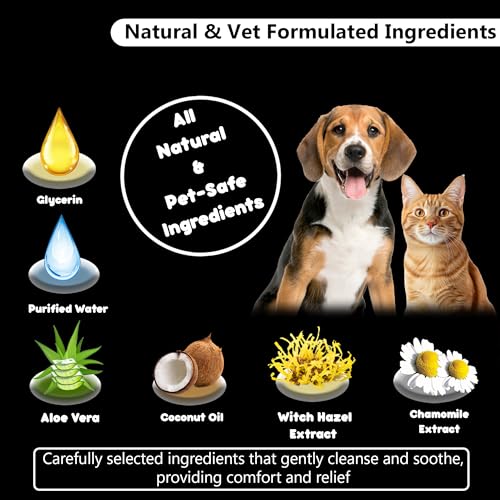 Image of Hanu Ear Finger Wipes for Dogs & Cats Gently Remove Dirt, Wax & Debris - Relieve Ear Itching & Discomfort, Sooths & Deodorizes - All Natural Ingredients - Vet Recommended - 50 Count