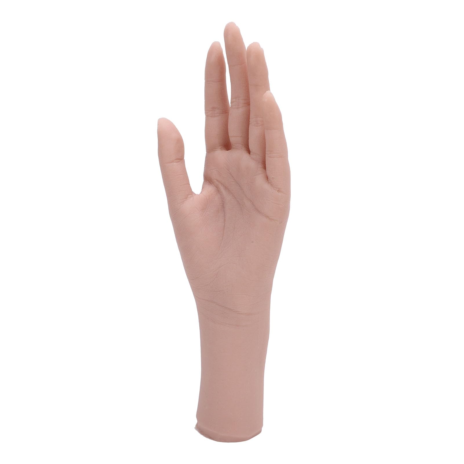 TOPINCN Biegbares Weibliches Handmodell aus Silikon für die Nail-Art-Übung, Wiederverwendbares Display-Handmodell, Weiche Trainingshand für Maniküre-Anfänger