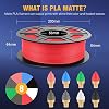 SUNLU 3D Printer Filament PLA Matte 1.75mm, Neatly Wound Filament, Smooth Matte Finish, 1kg Spool (2.2lbs), 330 Meters, Matte White& Glay
