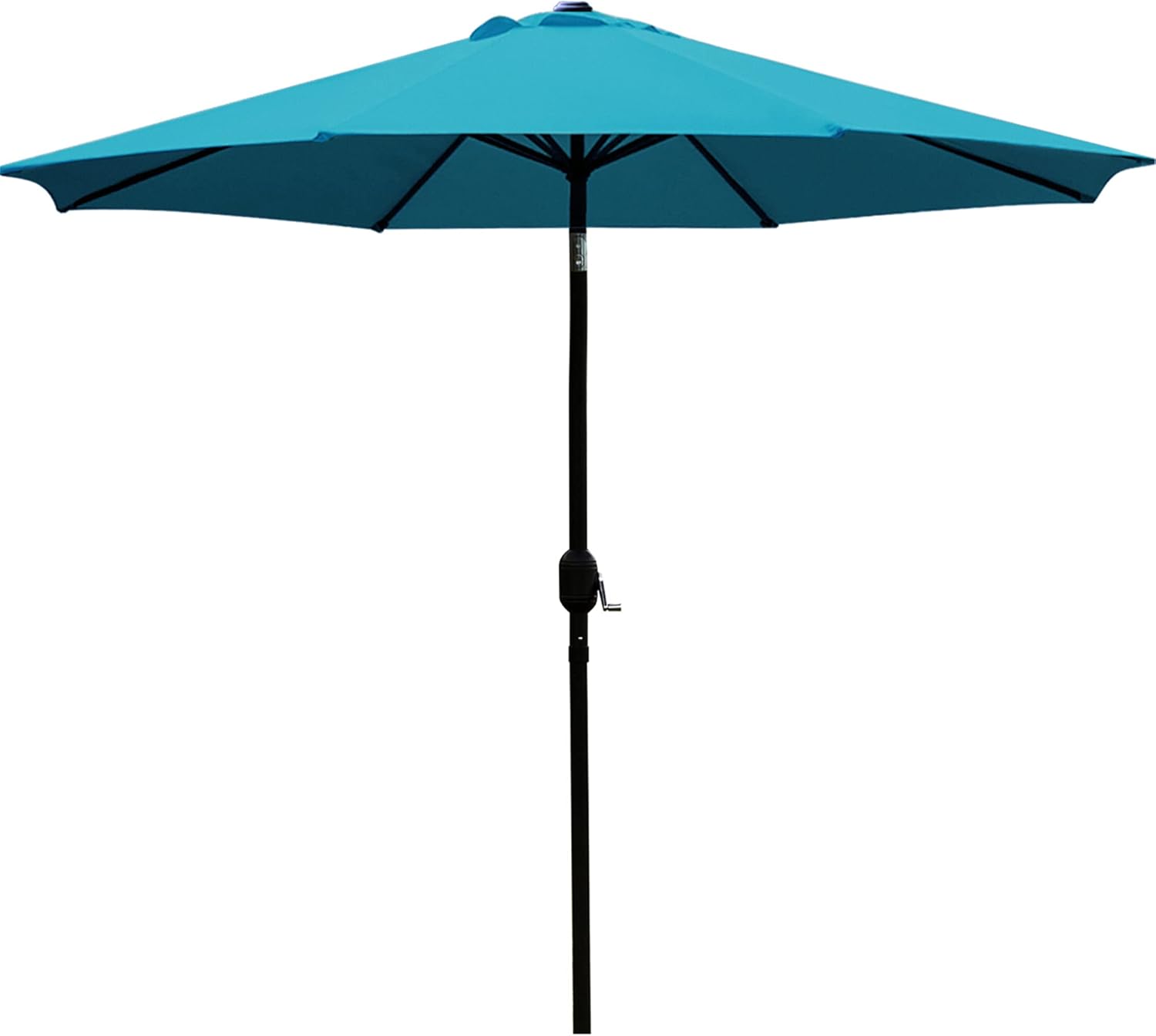 Sunnyglade 9' Patio Umbrella Outdoor Table Umbrella with 8 Sturdy Ribs (Teal Blue) - Image 3