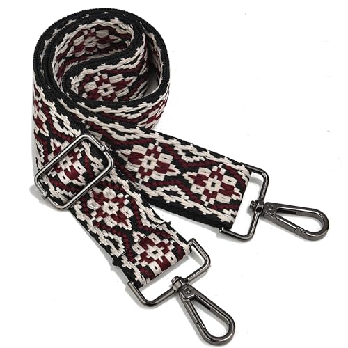 Image of Purse Strap Gold Hardware Replacement Crossbody Bag Strap, Wide Adjustable Shoulder Strap
