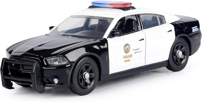 2011 Charger Pursuit Black and White LAPD Los Angeles Police Department 1/43 Diecast Model Car by Motormax 79466