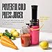 Ventray Essential Ginnie Juicer, Compact Small Cold Press Juicer, Masticating Slow Juicer with 60RPM Low Speed, Easy to Clean & Nutrient Dense, Eco-Friendly Packaging, Vibrant Pink