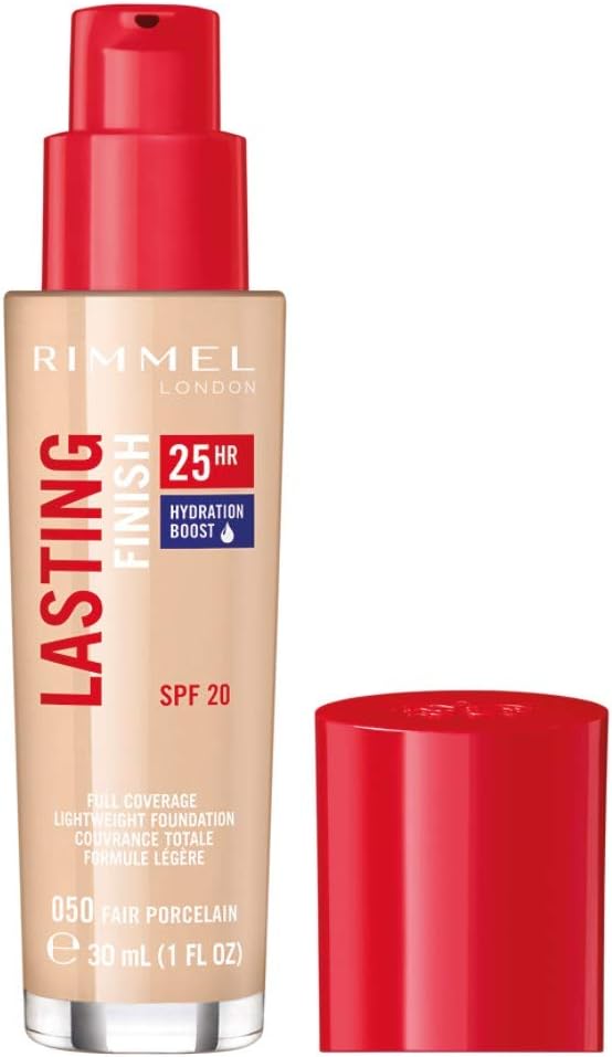 Old Product & Packaging - Rimmel Lasting Finish 25 Hour Foundation Fair Porcelain, 050 Fair Porcelain, 30 ml (Pack of 1) - Image 3