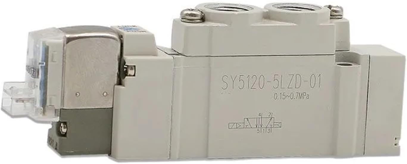 SMC type SY7220 C8 electric solenoid valve 2 position double electromagnetic solenoid valve (Color : SY7220-5L-C8)