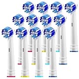 Replacement Toothbrush Heads Compatible with Oral B Braun- Pack of 12 Professional Electric Toothbrush Heads- Precision Refills for Oral-b 7000, Clean, OralB Pro 1000, 9600, 500, 3000, 8000, Plus!