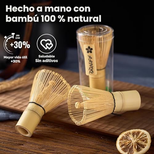 Miniatura 9 de Aanqq Kit Matcha Rosa: Matcha Set 7 Piezas - Cuenco De Matcha Con Pico 560 Ml - Chasen Bambú Matcha - Cuchara Matcha Y Colador De Matcha Kit Té Matcha, Ideal Para Principiantes Y Amantes Del Matcha