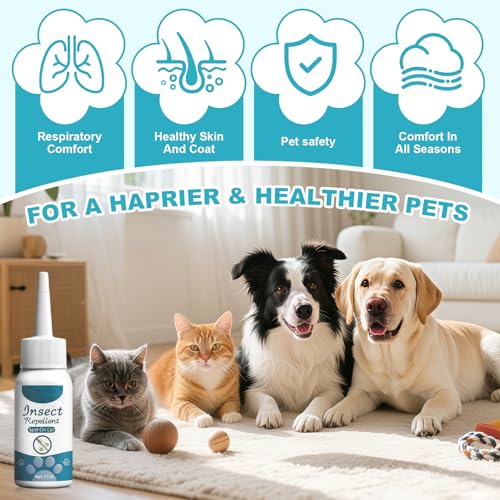 home harbor 50ml Zeckenschutz für Hunde und Katzen, Sanftes und effektives Zubehör, Für den täglichen Gebrauch und den Schutz unterwegs, Verjagt Insekten nach Aktivitäten im Freien schnell und sanft