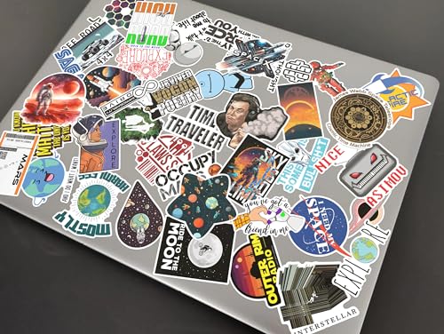 Image of WallDesign Space & Science Sticker Collection: 96 Laminated Stickers for Mobile, Laptop, Personalizing and Gifting! Durable, Hi-Quality Print for Astronomy Lovers-Self-Adhesive