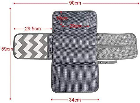 LEADSTAR Tragbare Wickelunterlage, Abwischbare Wasserdichte Faltbare Baby Wickelauflage Wickelstation Windeltasche für Unterwegs, Wickeln Windelauflage auf Reisen