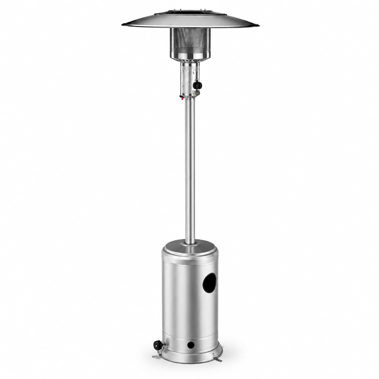 Steel Portable Propane Patio Heater by Glownary – 87 X 30 inches, Silver, Model Ph-47000