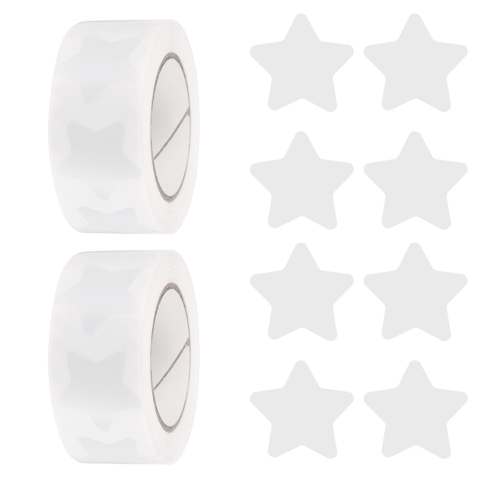 PATIKIL Star Stickers Roll 1 Inch(25mm), 1000pcs Reusable Self-Adhesive Star Labels for Reward Behavior Chart Teachers Business Decorating Wedding DIY Crafts, White