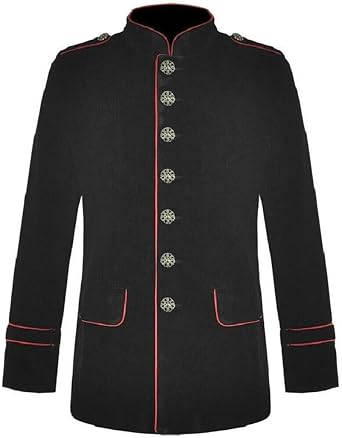 Darkrock Mens My Chemical Romance Jacket Black Parade Goth Punk Adam Ant VTG Style Military Drummer Parade Cotton Coat