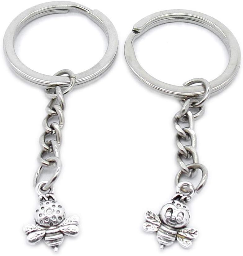 100 Pieces Keyring Keychain Wholesale Suppliers Jewelry Clasps ZT4N4Q Bee Honeybee