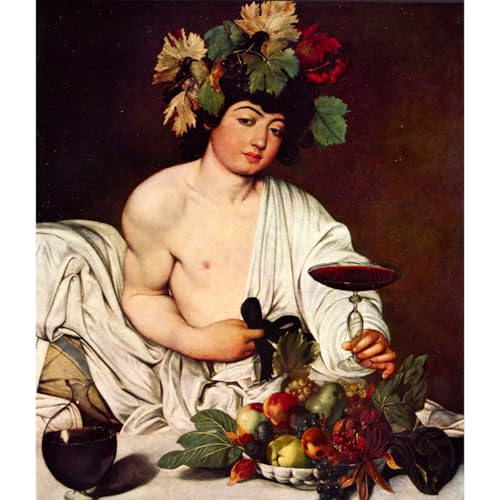 Bacchus by Caravaggio poster pour remplacer un tableau vide 101cm