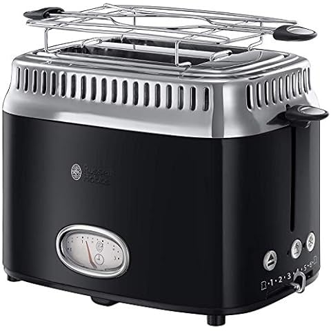 Russell Hobbs Toaster Retro Edelstahl Schwarz Vintage 21681-56 Cover