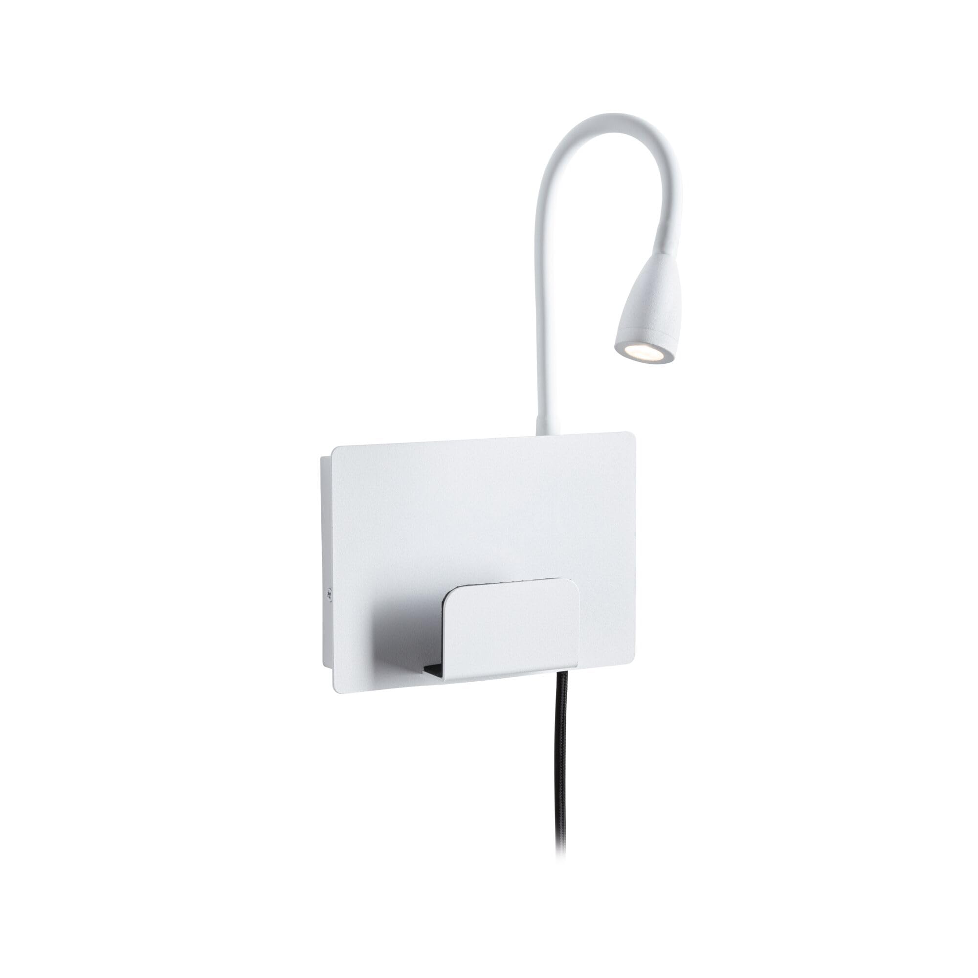 Paulmann 71100 LED oprawa naścienna Halina USB C 2700K 200lm 230V 2,4W biały matowy, lampa naścienna do czytania
