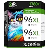 InkID Printer Ink 96XL Compatible for HP 96 Black Ink Cartridge Used for DeskJet 6940 9800 5940 OfficeJet D5163 D5168 K7103 K7108 7410 7210 PhotoSmart 2610 8050 8150 Printers (2 Black)