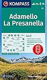 KOMPASS Wanderkarte Adamello, La Presanella: 4in1 Wanderkarte 1:50000 mit Aktiv Guide und Detailkarten inklusive Karte zur offline Verwendung in der ... Reiten. (KOMPASS-Wanderkarten, Band 71)
