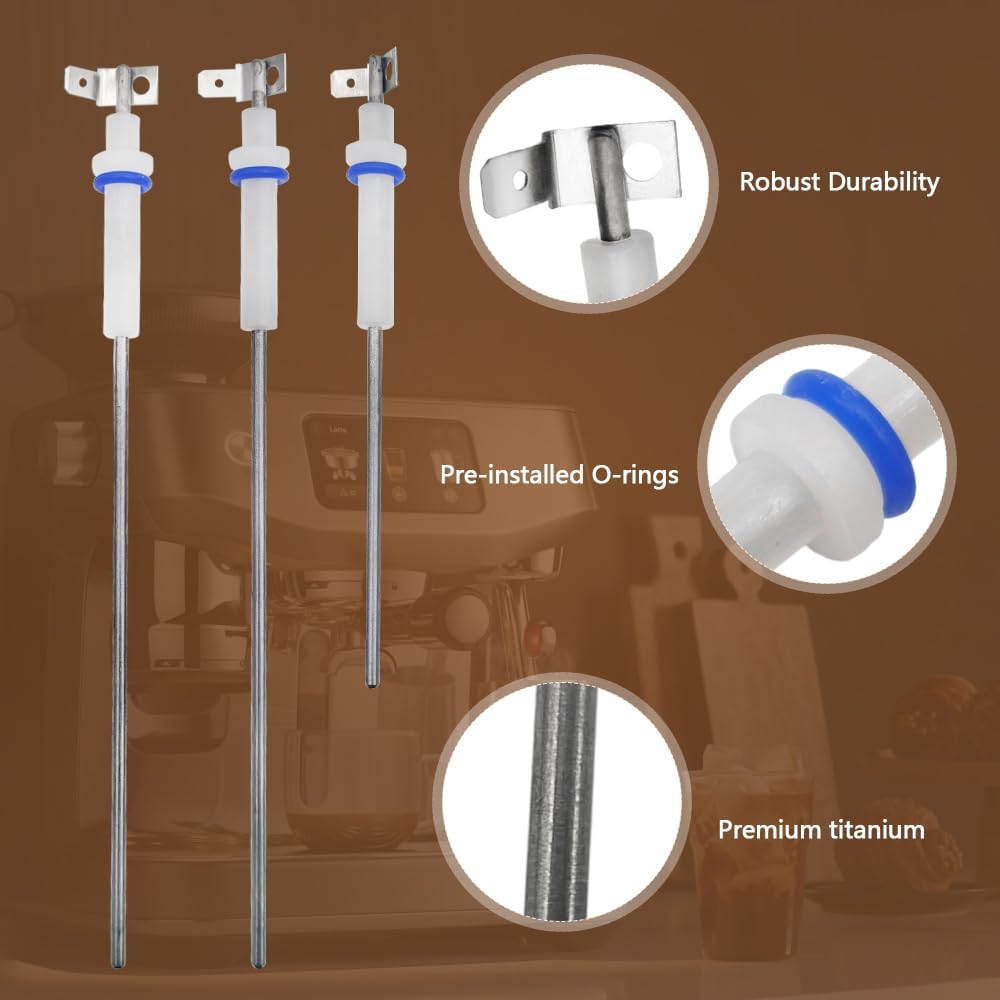 Steam Probe Set SP0001820 Compatible with Bre-vi-lle & Sage Dual Boiler Oracle/Oracle Touch Espresso Machines (BES980/08.5), 3 Probes with O-Rings for Optimal Steam Performance